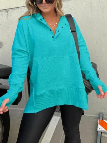 Blusa feminina folgada e casual com patchwork de fios. 10
