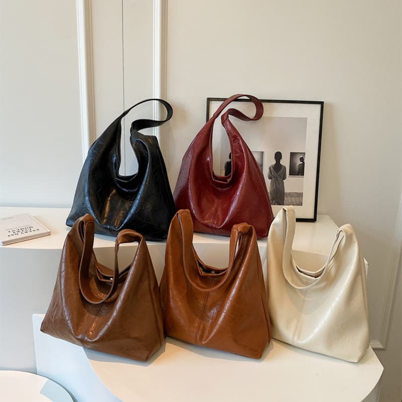 Conjunto de 2 Bolsas Femininas Estilo Hobo com Carteira Integrada - Bolsa de Ombro Moderna e Elegante para Uso Casual e  4