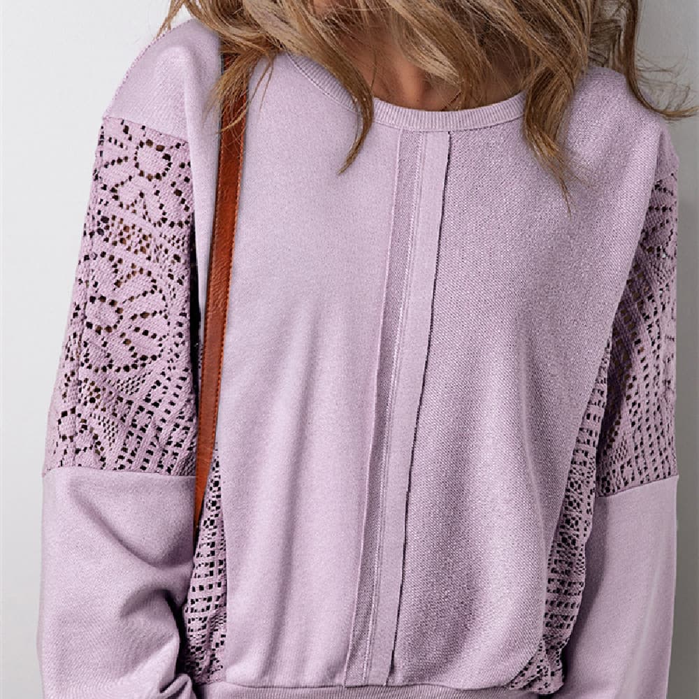 Blusa feminina estilo pulôver com ombros soltos 3