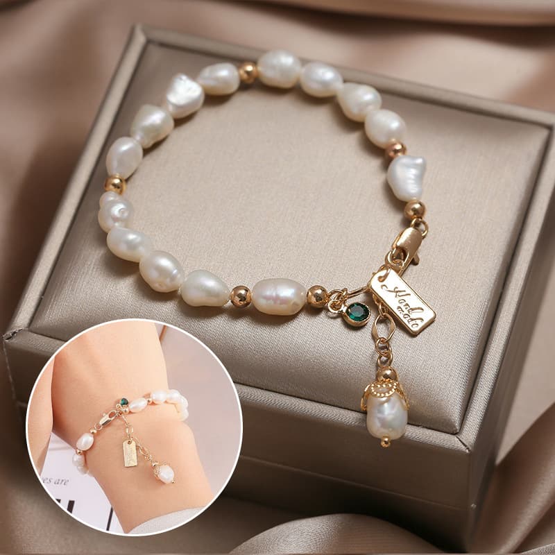 Pulseira de Pérola e Zircônia