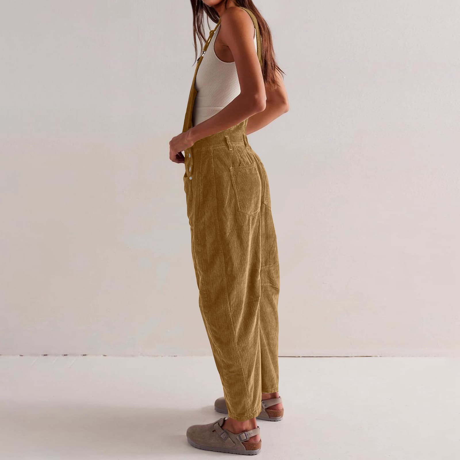 Macacão feminino folgado da moda