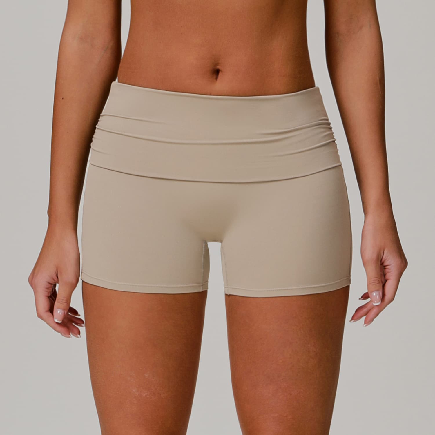Shorts femininos de cintura alta dobrável Cloud Tight 6