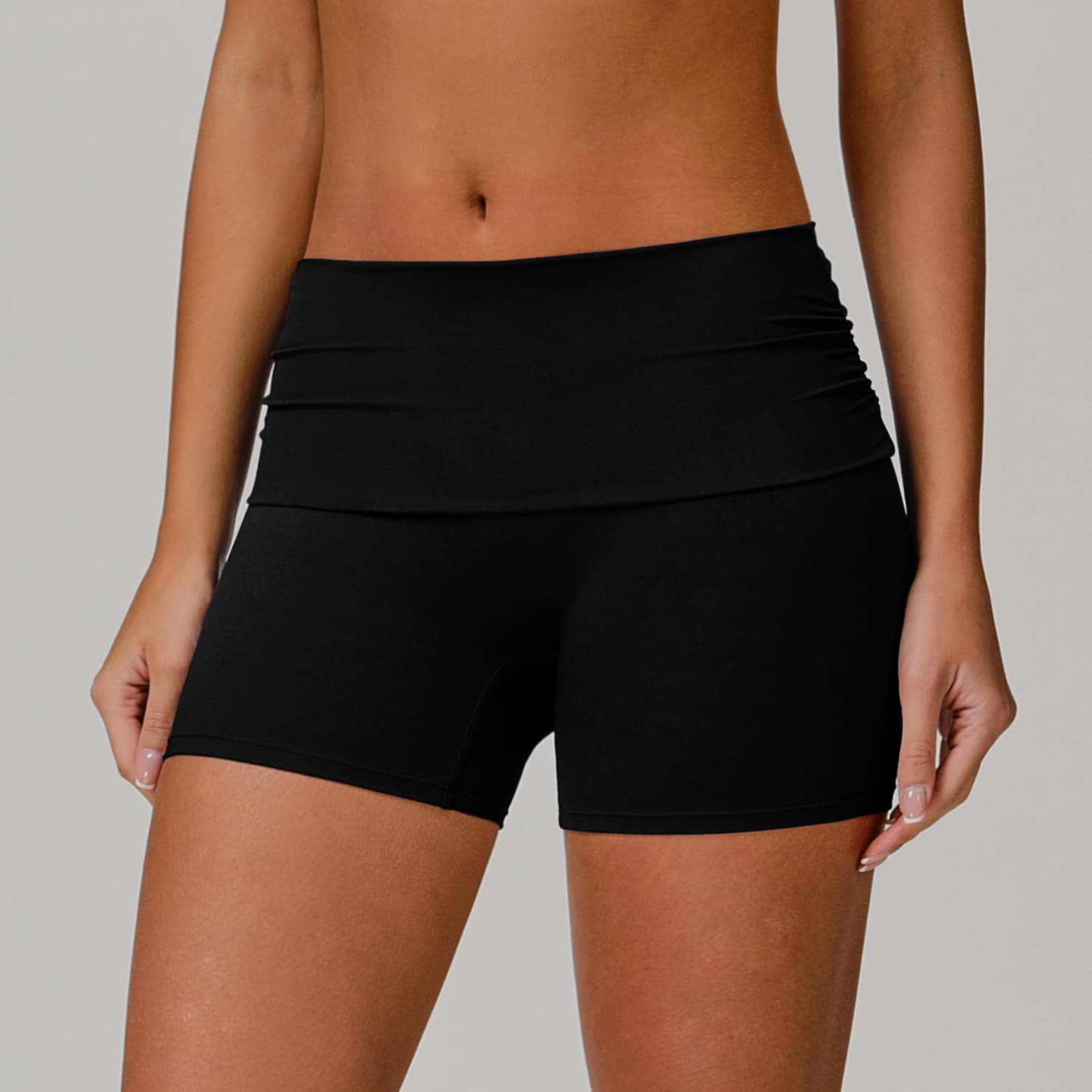 Shorts femininos de cintura alta dobrável Cloud Tight 5