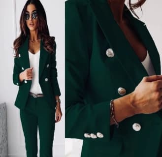 Novo Conjunto Casual Completo Com Blazer De Lapela E CalçA Slim Fit Para Mulheres, Ideal Para O Ambiente De Trabalho.