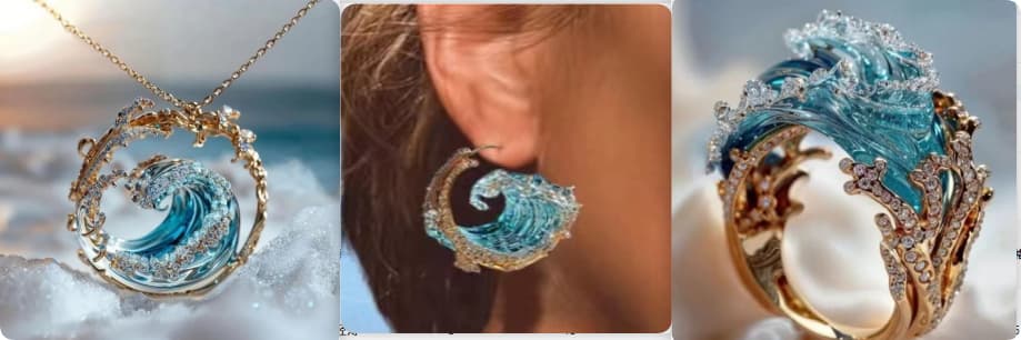 Conjunto De Colar E Colar Em AçO InoxidáVel Com Revestimento Dourado E Prateado.