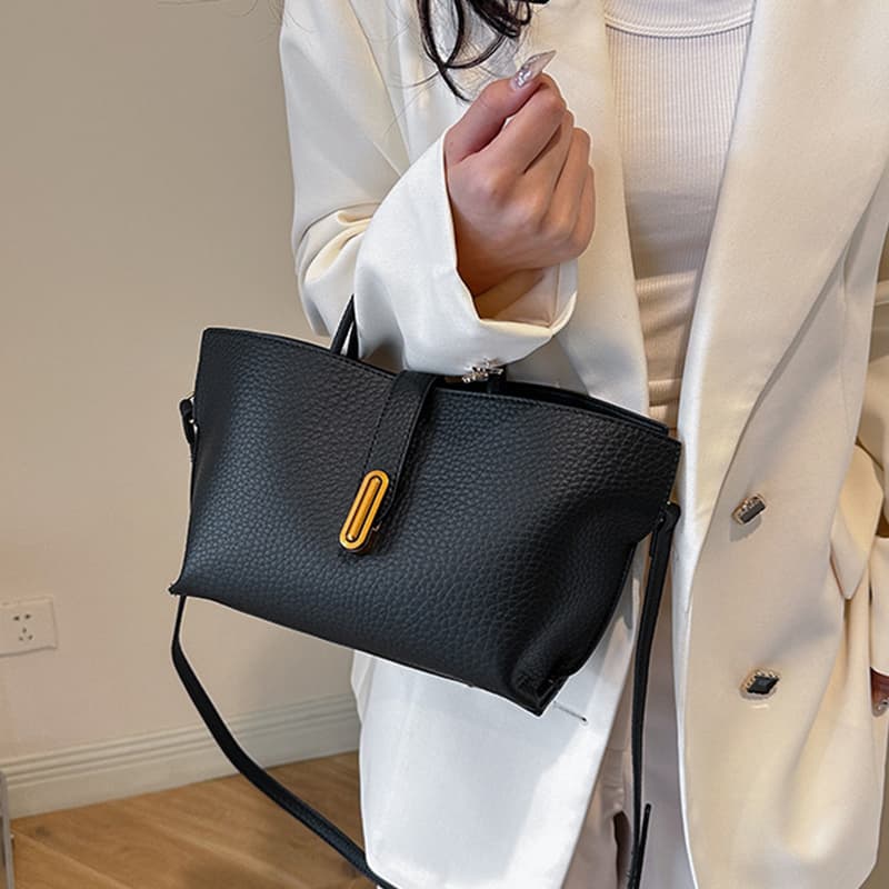 Bolsa de ombro INS com estampa de lichia, bolsa saco com zíper, bolsa tote de alta capacidade para mulheres. 12