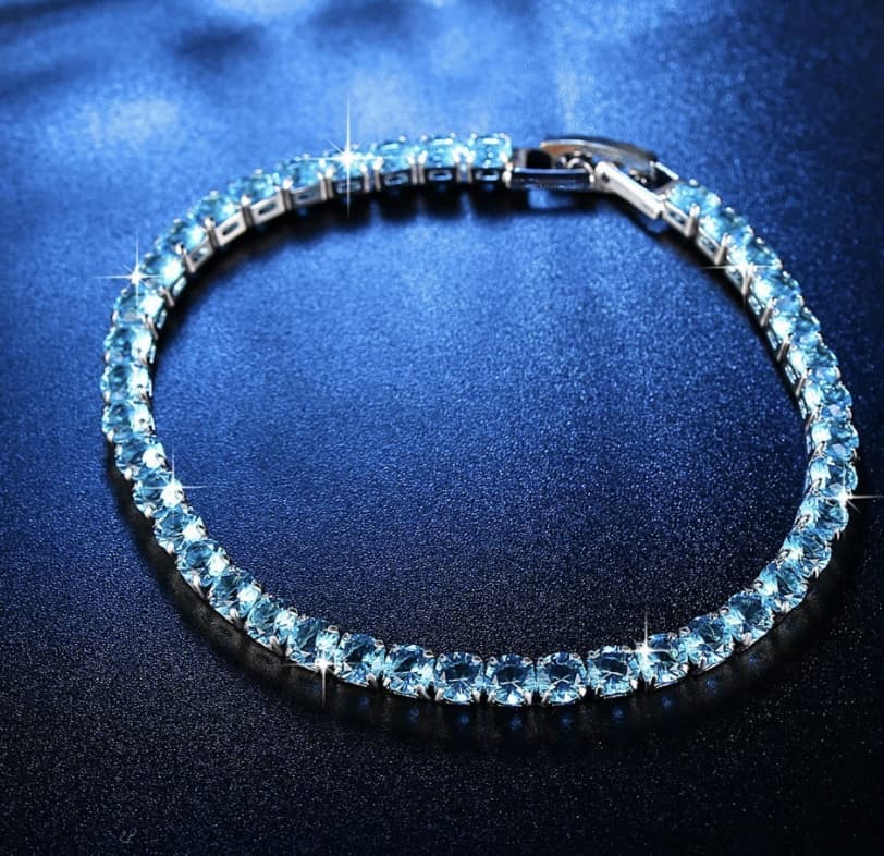 Pulseira de zircônia, joia simples e versátil para mulheres. 2