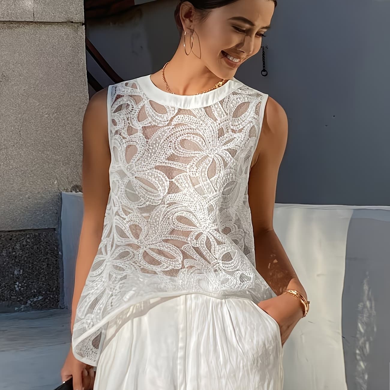 Blusa de poliéster