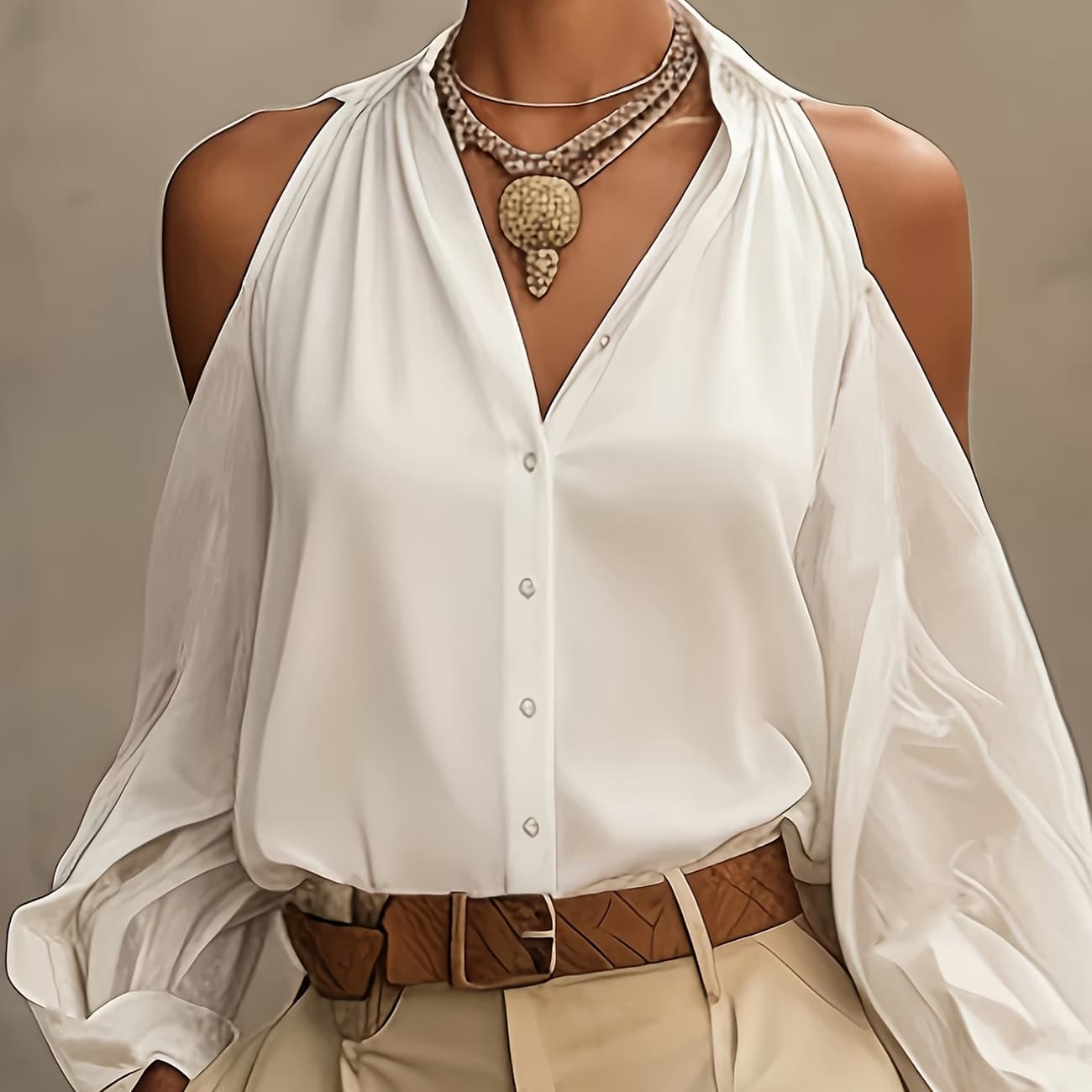 Blusa de poliéster