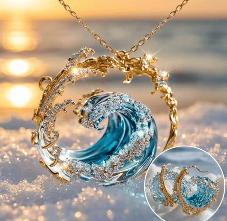 Conjunto De Colar E Colar Em AçO InoxidáVel Com Revestimento Dourado E Prateado.