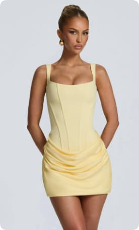 Vestido Curto De VerãO Com Espartilho, Elegante E Sem Mangas, Perfeito Para Festas, Casamentos E Eventos Noturnos.