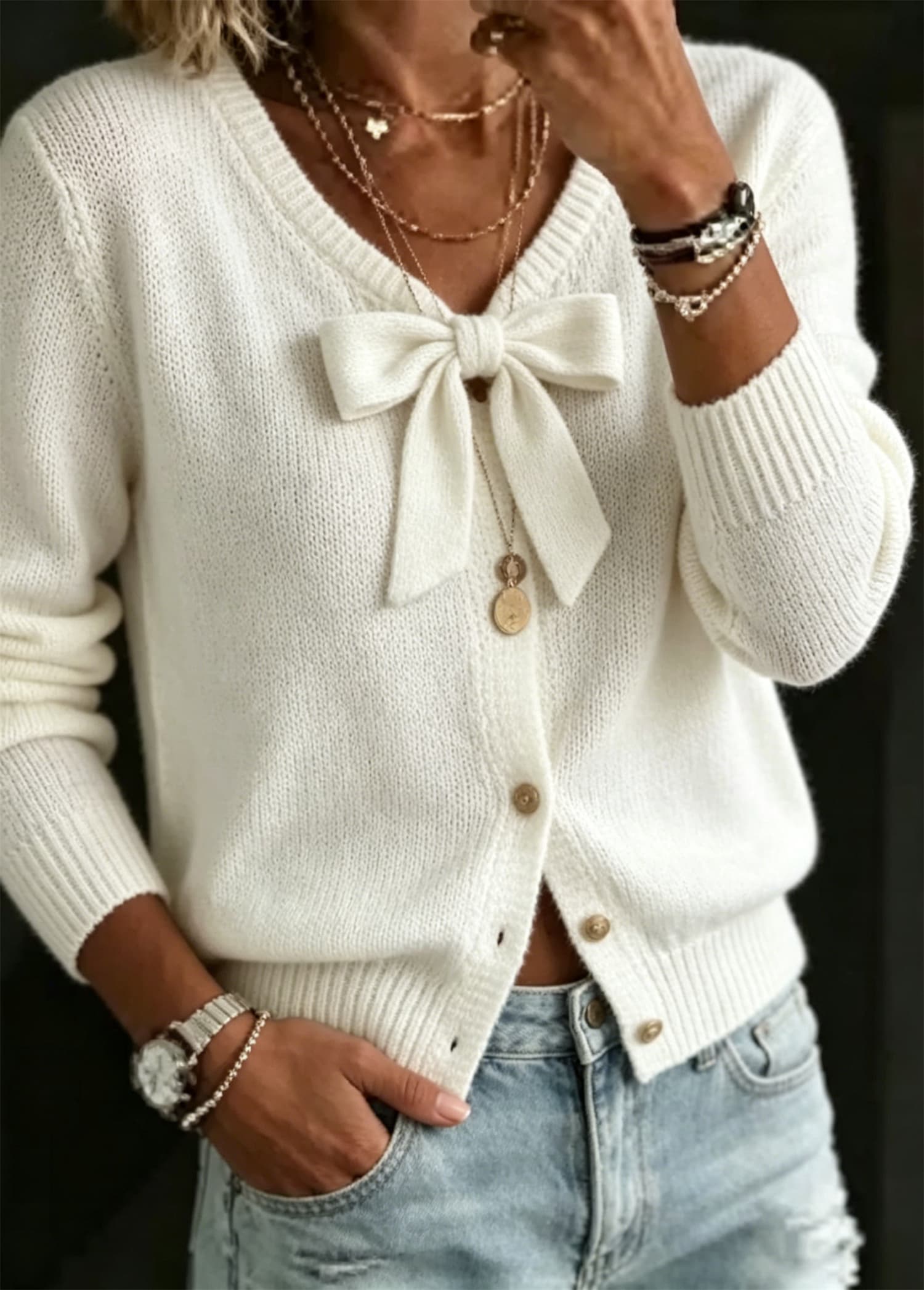 Blusa de poliéster