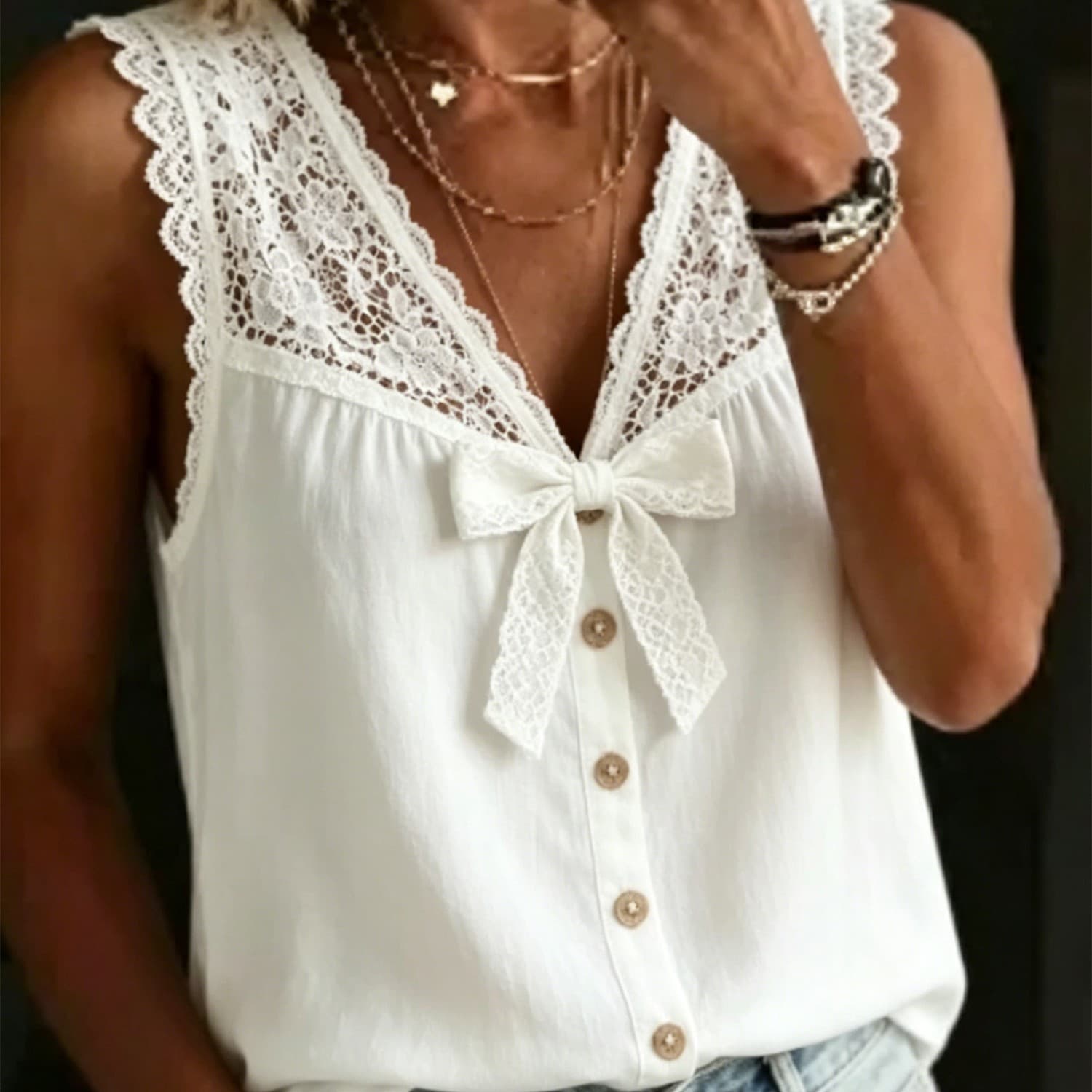 Blusa de poliéster