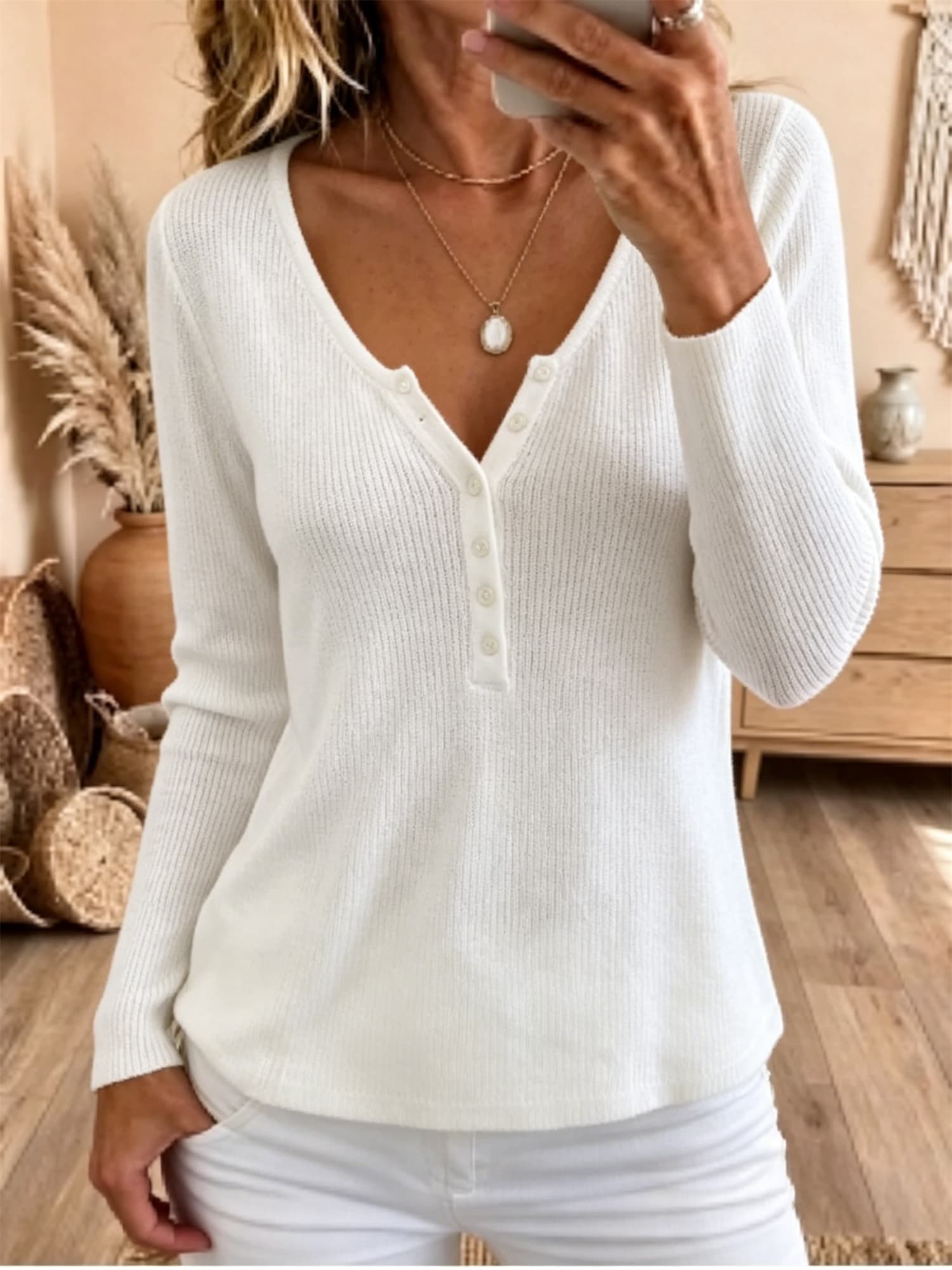 Blusa de poliéster