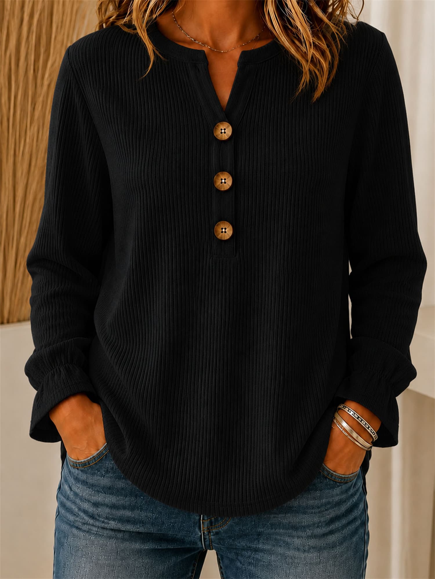 Blusa de poliéster