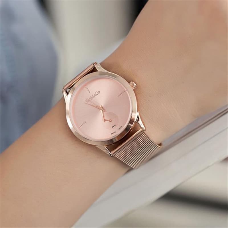 Moda Alloy Belt Mesh RelóGio Unisex Women'S Watches Minimali